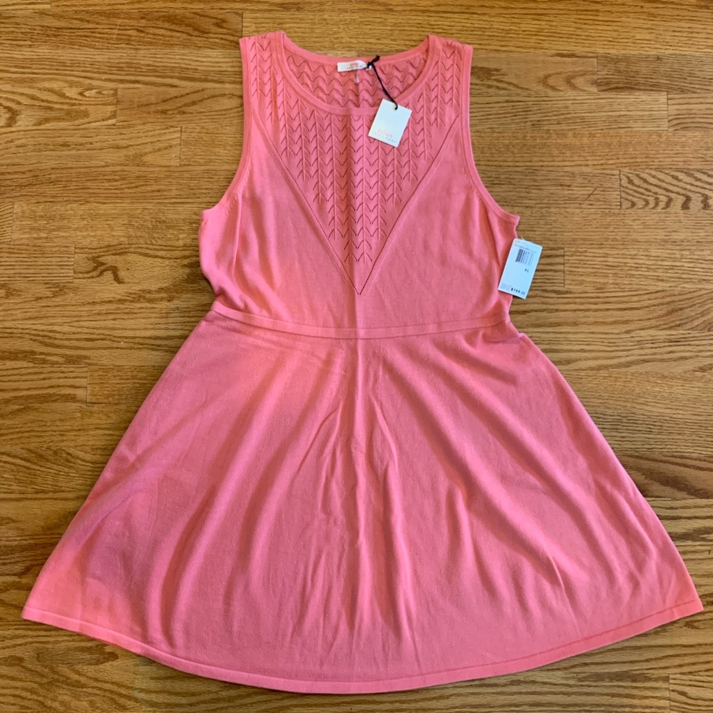 Trina Turk Roxanna Pointelle Knit Fit Flare Dress